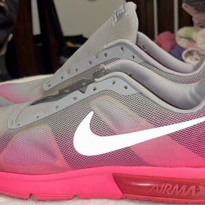 Nike Women's Air Max Pink and Gray Sneakers